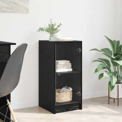 Zdjęcie produktu dla vidaXL Kredens o wyglądzie czarnego dębu 35 x 37 x 76 cm materiał drewnopochodny