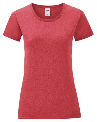 Produktbild von Fruit of the Loom Ladies Iconic 150 T-Shirt Farbe: vintage rot meliert Größe: 2XL