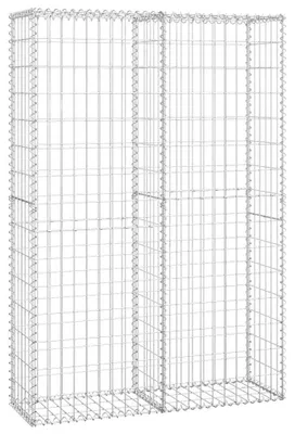 Immagine prodotto di vidaXL Cesto in pietra con coperchio Filo zincato 150×100×30 cm