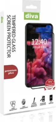 Produktbild von Diva Premium+ (Full Glue 5D) Displayschutz Glas für Huawei P40 lite, schwarz