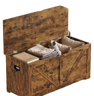Immagine prodotto di Scarpiera con spazio contenitivo – Colore marrone vintage – 100 x 40 x 46 cm