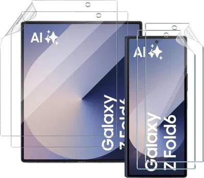Produktbild von Displayschutzfolie für Samsung Galaxy Z FOLD 6 [2 Stück] Flexible Transparent Plastik Screen Protector Film Phonillico®