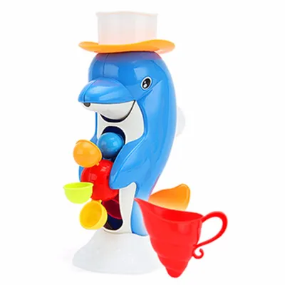 Obrázok produktu pre Hračka do vane delfín s mlynčekom + príslušenstvo