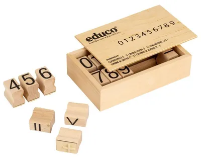 Image de Educo Apprendre les mathématiques - tampons de chiffres 0 - 9 - jeu Montessori