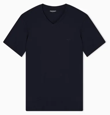 Produktbild von EMPORIO ARMANI Herren PIMA Baumwolle V Neck T-Shirt Blue L