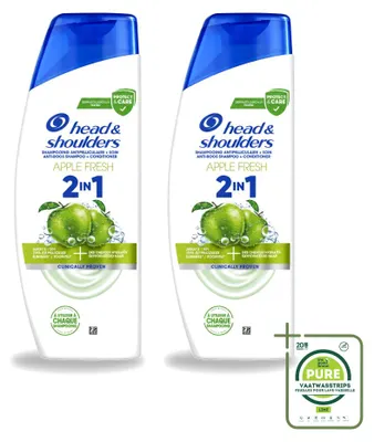 Obrázok produktu pre 2 balenia šampónu Head & Shoulders 2v1 proti lupinám, vôňa jablka, objem 300 ml - veľké balenie