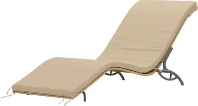 Produktbild von Sonnenliege Polyrattan Wasserabweisend Gartenliege mit Kissen, wetterfest Liege 120 kg belastbar UV-bständig Liegestuhl Gartenmöbel für Garten Balkon, 166 cm, Beige, 100% polyester, 63 cm, 76 cm, Rattan