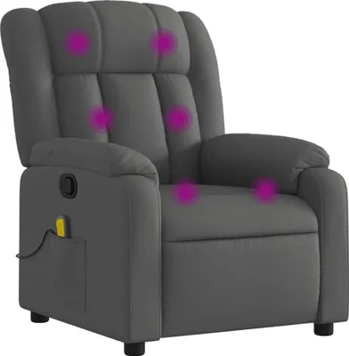 Produktbild von vidaXL Massage-Relaxsessel, Stoff, Dunkelgrau