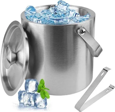 Image de Seau isotherme en acier inoxydable de 13 litres, avec couvercle hermétique, pour la bière, le vin et le champagne