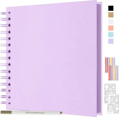 Zdjęcie produktu dla JAECU DIY album fotograficzny 21x21cm, spiralny album 40 stron, scrapbook prezent dla rodziny, wesele