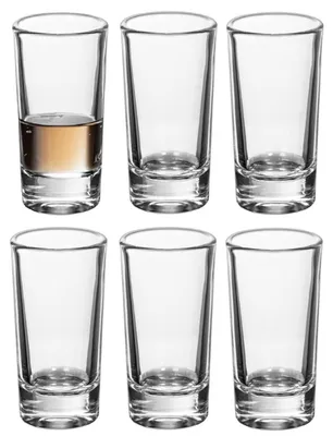 Produktbild von Alessandro Schnapsglaser Alto - 6 Stuck - Glas - 40 ml - hohes Schnapsglas