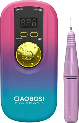 Obrázok produktu pre Avizar, elektrická fréza na nechty 58 W s LED displejom, modrá/ružová