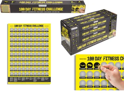 Zdjęcie produktu dla Plakat zdrapka, 100 dni fitnessu