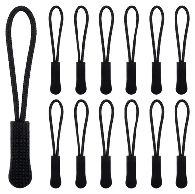 30 Ersatz-Reißverschluss-Schließer, schwarz, 6,5 cm