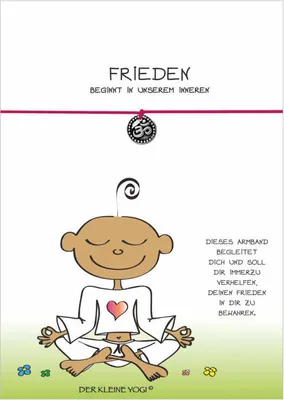 Produktbild von Goebel KY MK ARM OM Frieden pink Der kleine Yogi pink Metall-Kombi 54100581