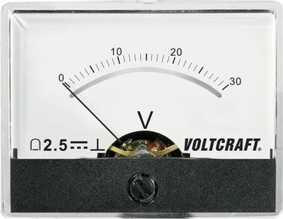 Immagine prodotto di Voltcraft AM-60X46/30V/DC Einbau-Messgerät AM-60X46/60V/DC 30 V Drehspule (AM-60X46/30V/DC)