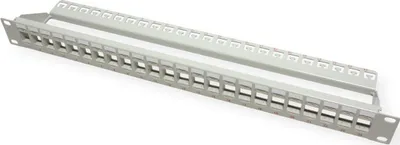 Produktbild von ROLINE 19-Zoll-Keystone-Modulträger, 24P., ungeschirmt, grau