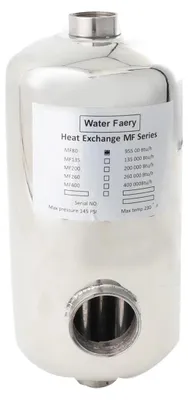 Immagine prodotto di Scambiatore di calore per piscina - Unità di scambio termico - 28 kW - Acciaio inossidabile - Per piscine, vasche idromassaggio e impianti solari