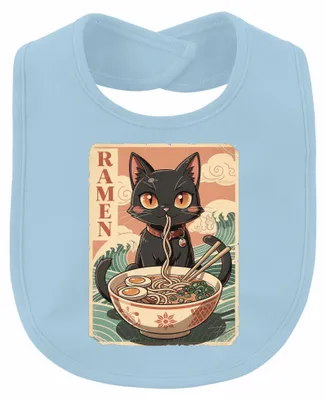 Immagine prodotto di Ramen Katze Nera, Giappone, Noodles, Anime, Kawaii, Arte Giapponese, Bebè, Azzurro Chiaro, Taglia Unica