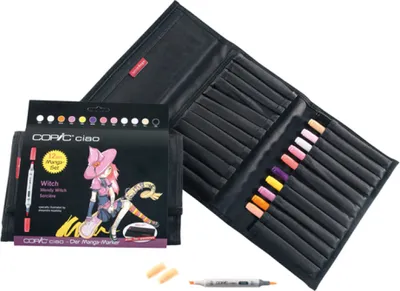 Produktbild von Copic Classic Set Grafikmarker im Wallet - Witch - Nachfüllbar mit Copic Ink - 12Stk