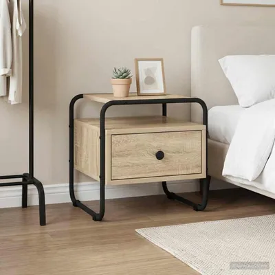 Imagen del producto de vidaXL Mesita de noche Sonoma, 40 x 39,5 x 40 cm, material de madera