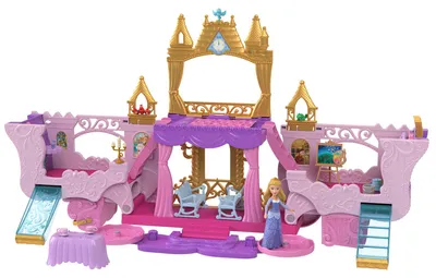 Produktbild von Disney Princess Disney Prinzessin Verwandlungs-Spielset Kutsche zu Schloss mit kleiner Aurora-Puppe, 4 Figuren und 3 Ebenen, 3 Jahr(e), 288,9 mm, 850 g, Mehrfarbig
