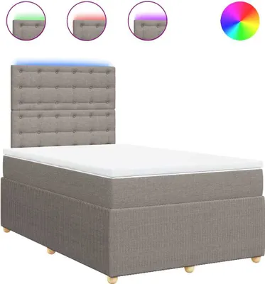 Immagine prodotto di vidaXL Letto a molle con materasso Taupe 120x190 cm in tessuto