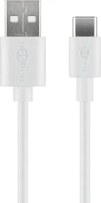Produktbild von Goobay USB-C Lade- und Synchronisationskabel, 15 W, 3 A, verbindet Geräte mit USB-C- und USB-A-Anschlüssen miteinander