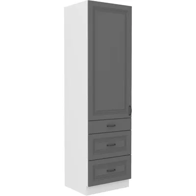 Obrázok produktu pre Potravinová skriňa so šuplíkmi SOPHIA - šírka 60 cm, šedá / biela