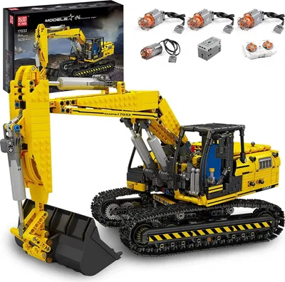Produktbild von Mould King Konstruktionsspielsteine »Mould King 17032 Ferngesteuerter Bagger MOC Klemmbausteine 1828 Teile