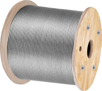 Immagine prodotto di SucceBuy Cavo a fune in acciaio inox T316, diametro esterno 3,2 mm, lunghezza 1000 piedi, tensione 11,14 kN, acciaio inox flessibile, parapetto a fune (300 m)