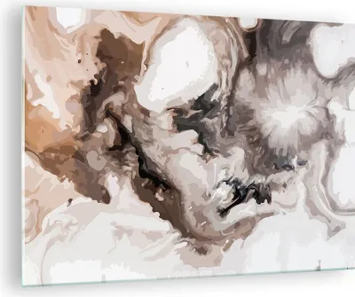 Produktbild von Bilder auf glas - Abstraktion modern - 70x50cm - Glasbilder - Wandbilder - Kunstdruck - zum Aufhängen bereit - Wanddekoration aus Glas - Glas Bilder - Wandbild auf Glas - Einteilig - GAA70x50-4072