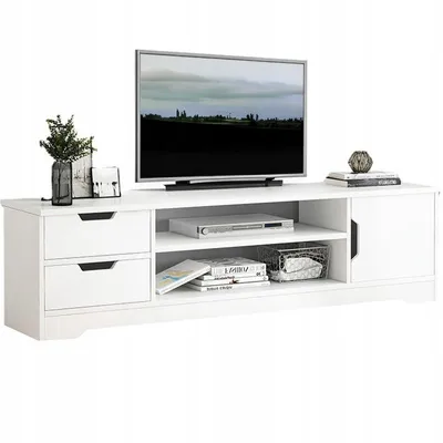 Obrázok produktu pre Tv Skrinka Biela Stojaca Tv Komoda Moderná 120 Cm