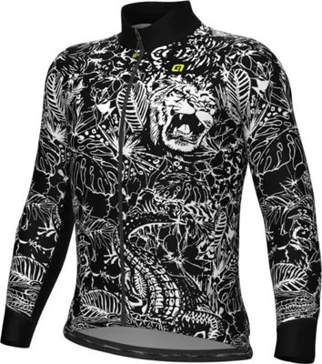 Produktbild von ALÉ Langarm Fahrradtrikot für den Winter - PRAGMA SAFARI - Schwarz/Weiß M