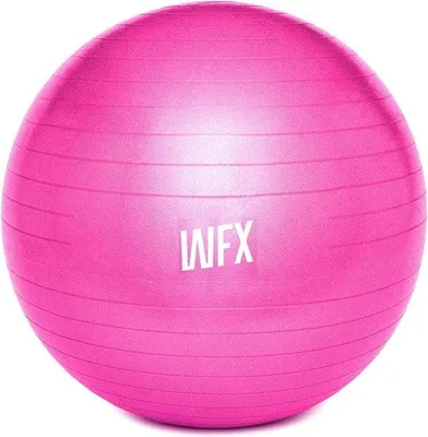 Produktbild von Famanu Fitnessball inklusive Ballpumpe - 55 cm bis 85 cm, anti-burst, für Yoga, Pilates, Gym und Büro