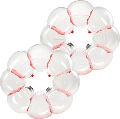 Produktbild von SucceBuy Aufblasbare Bumper Stoßball Sumo Zorb Ball 0,9m 2er-Set mit roten Streifen