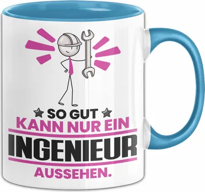 Produktbild von Ingenieur Geschenk Tasse So Gut Kann Nur Ein Ingenieur Aussehen Geschenkidee Kaffee-Becher (Blau)