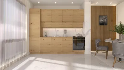 Produktbild von Küchenzeile – Küchenblock – Einbauküche – Komplettküche – Singleküche – Nexa – KÜ06 – 300 cm – Woodline Matt Ohne Arbeitsplatte & Elektrogeräte