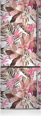 Produktbild von Kühlschrankfolie Aufkleber Kühlschrankmagnete Dekoration Kühlschrankfolie 60x180 cm - Tropische Blume