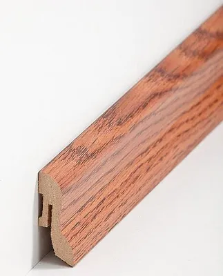 Produktbild von Sockelleiste Berliner Profil Hamburger Leiste 20 x 40 x 2500 mm Merbau MDF foliert Fußleiste by PROVISTON 2.5 Meter | 1 Stück