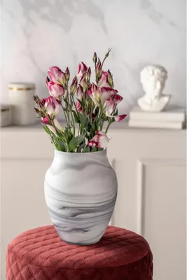 Produktbild von LEONARDO Poesia, Becherförmige Vase, Glas, Grau, Tisch, 230 mm, 3,5 l