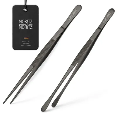 Productafbeelding van Moritz & Moritz keukentangset, 2 stuks, 30 cm, roestvrij staal, zwart