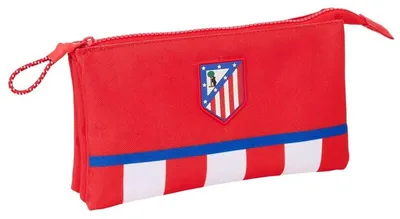 Productafbeelding van Drievoudig multifunctioneel etui Atlético Madrid, rood, 22 x 12 x 3 cm