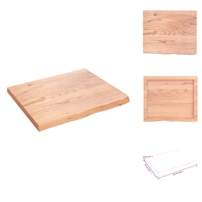 Produktbild von vidaXL Wandregal Hellbraun 60x50x(2-4) cm Massivholz Eiche Behandelt -  Wandregale
