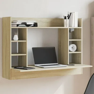 Zdjęcie produktu dla Maison Exclusive – biurko ścienne Sonoma dąb 105x48x75 cm materiał drewnopochodny
