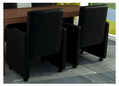 Produktbild von 2er Set Esszimmerstühle aus Kunstleder