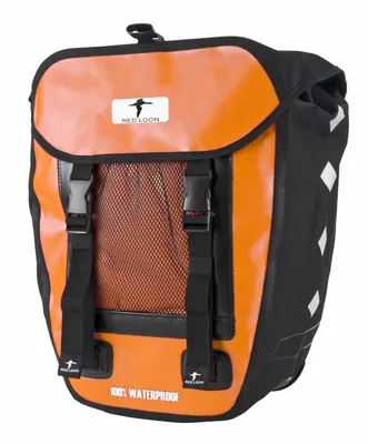 Produktbild von Red Loon Pro Packtasche Fahrradtasche Gepäckträgertasche LKW-Plane Wasserdicht (Orange/Schwarz)