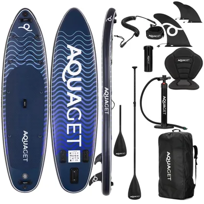 Produktbild von Aquaget® SUP-Brett 320 cm – aufblasbares SUP-Board mit Sitz und Zubehör, DWF Dropstitch Konstruktion