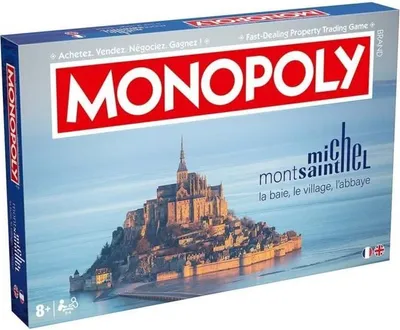 Produktbild von Monopoly Mont Saint-Michel, Gesellschaftsspiel, Winning Moves, UNESCO Edition, 2+ Spieler, Ab 8 Jahren