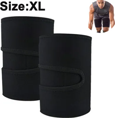 Produktbild von Oberschenkelbandage Unisex Beine Fitnessgürtel Schweißgürtel zur Beinformung(XL,Schwarz)